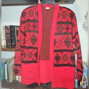 Graff Californiawear vintage Aztec pattern cardigan. Women's XL